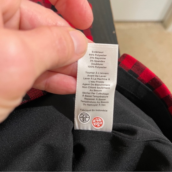 NWOT Talbots Red and Black Checkered Skirt - Picture 4 of 5